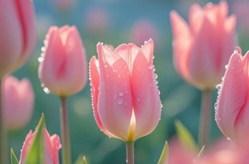 avatar hoa tulip hồng cực đẹp