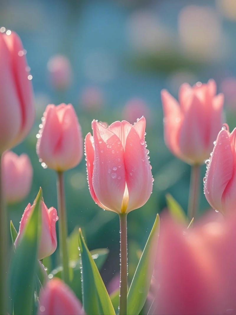 avatar hoa tulip hồng cực đẹp