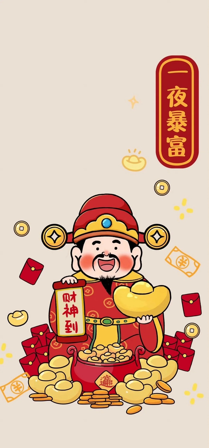 hình nền may mắn tài lộc thần tài