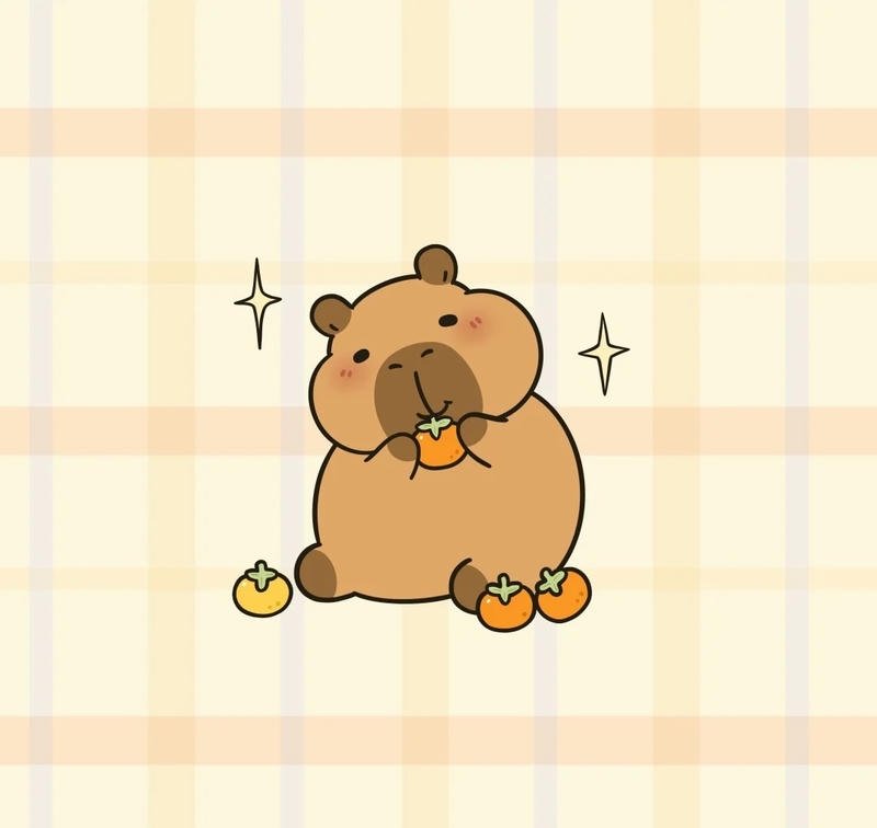 ảnh capybara cute tô màu