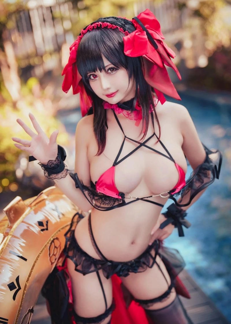 ảnh cosplay kurumi bán quạt