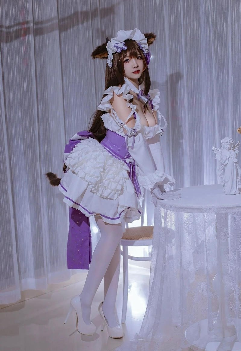 ảnh cosplay maid ngọt nước