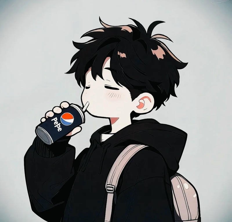 avatar anime đen trắng