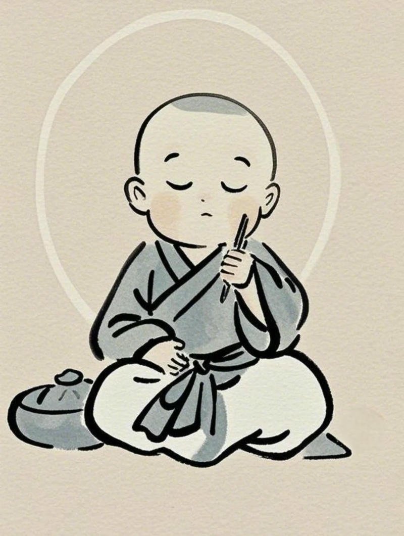 avatar chú tiểu ngồi thiền