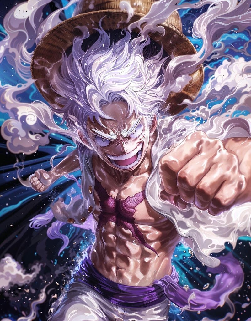 avatar luffy gear 5 siêu ngầu
