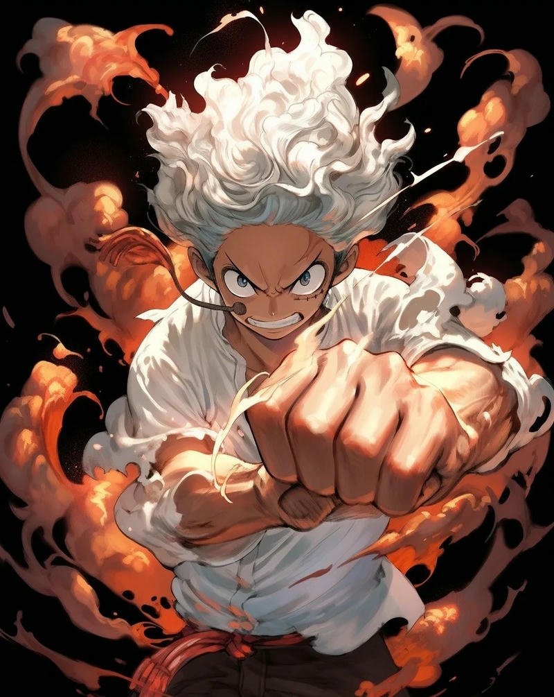 avatar luffy gear 5 tức giận