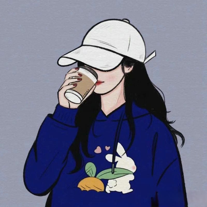 avatar nữ ngầu che mặt anime cute
