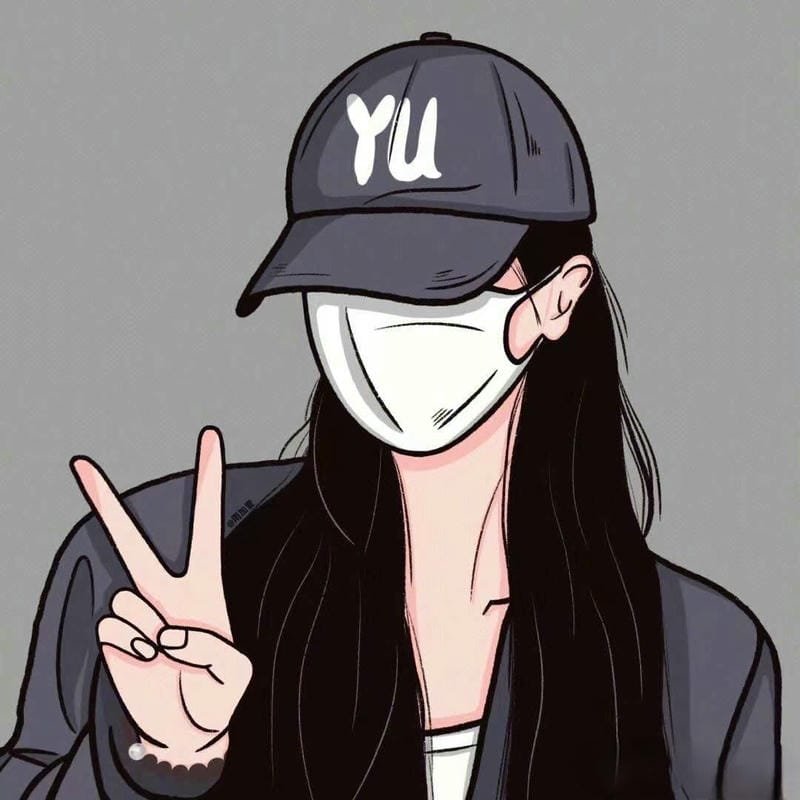 avatar nữ ngầu che mặt anime đáng yêu