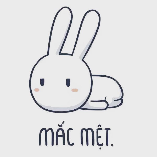 avatar thỏ 7 màu mắc mệt