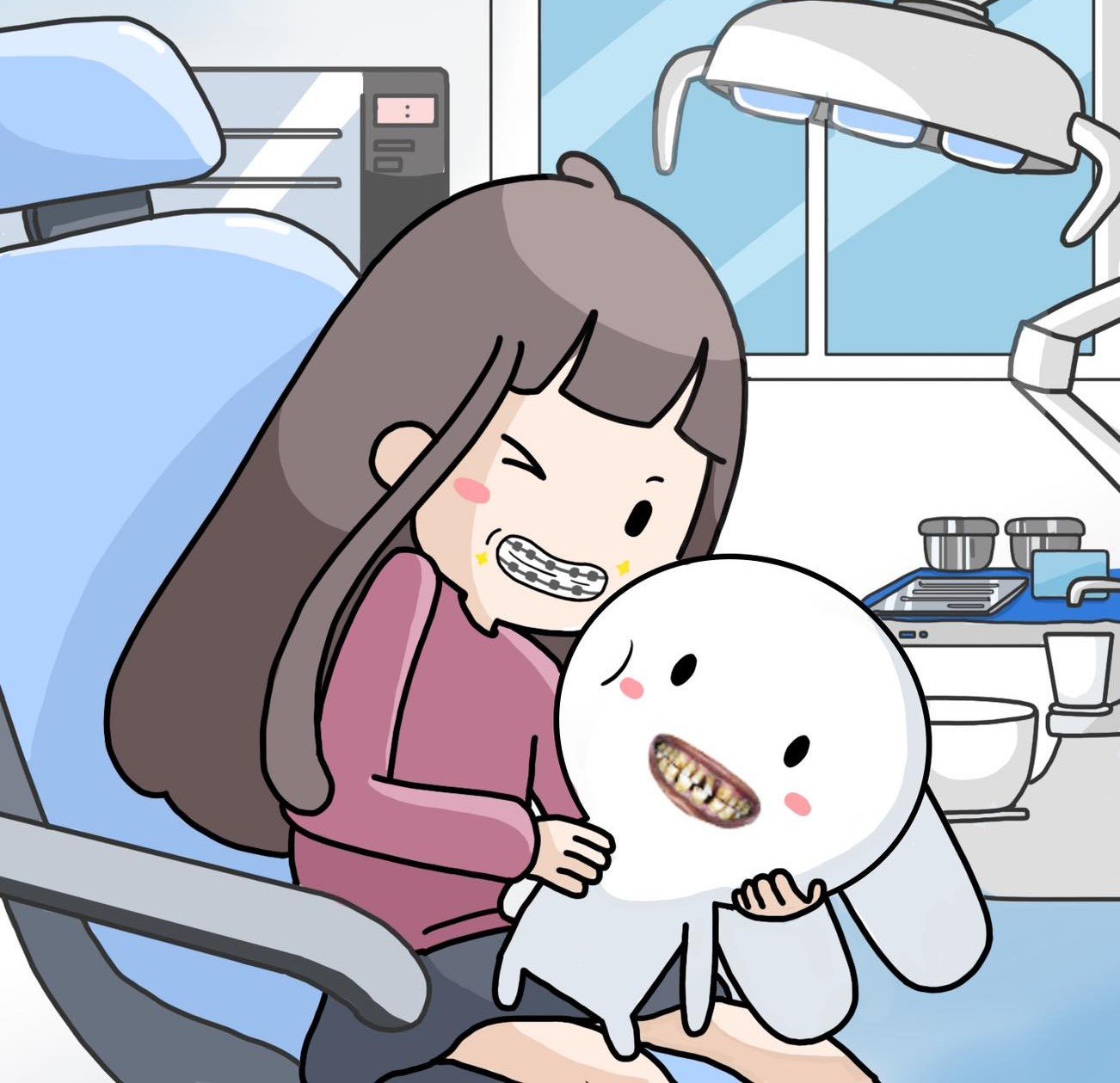 avatar thỏ 7 màu niếng răng