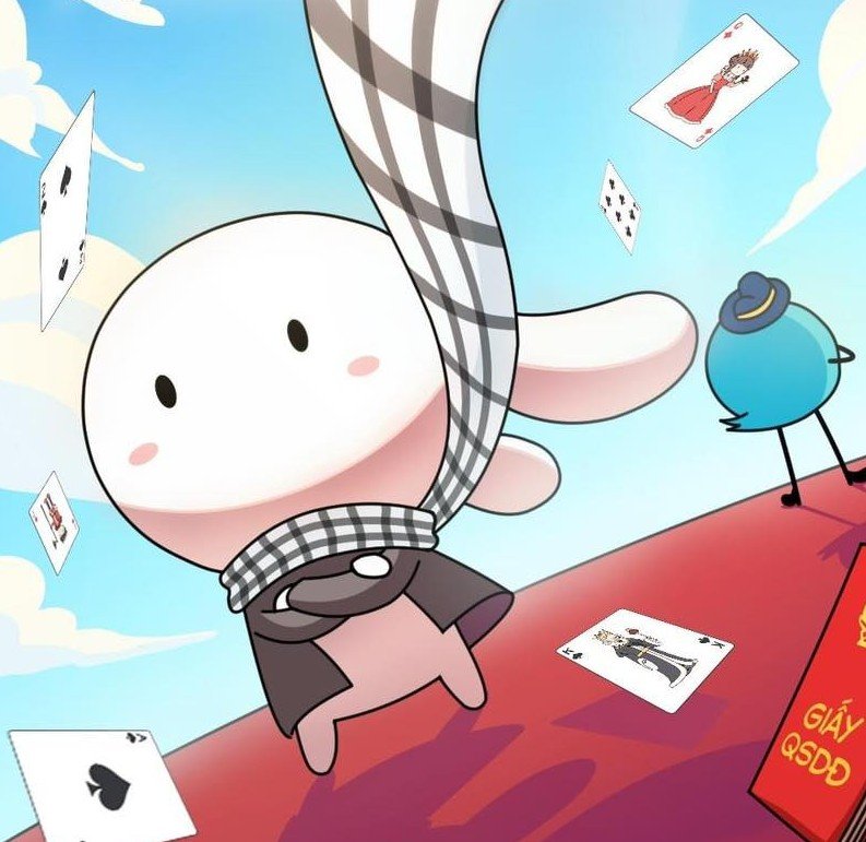 avatar thỏ bảy màu ngầu