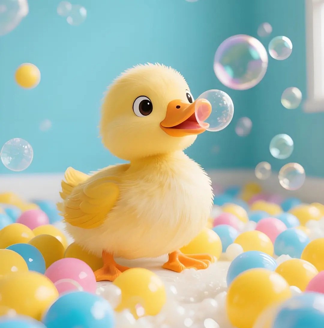 avatar vịt vàng thổi bong bóng