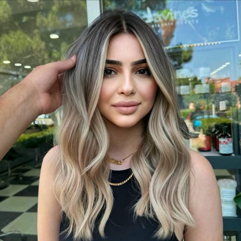 balayage hellblond