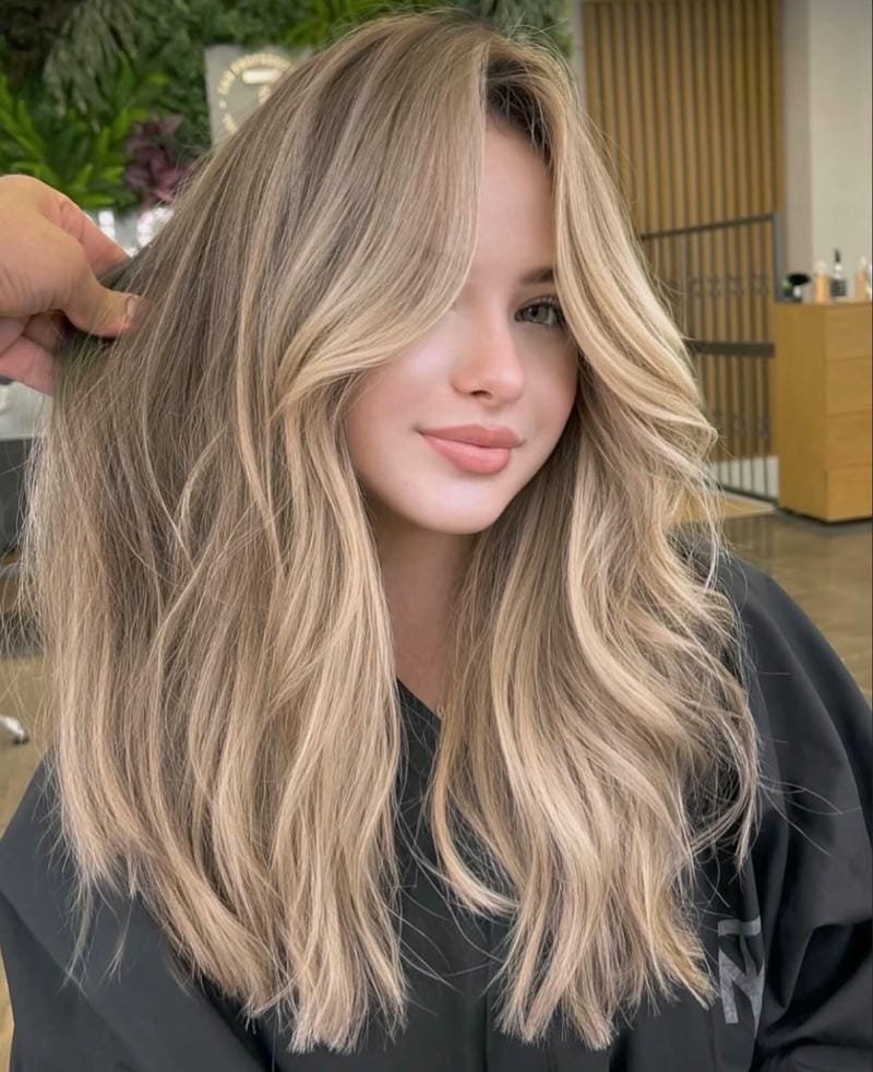 balayage nâu khói