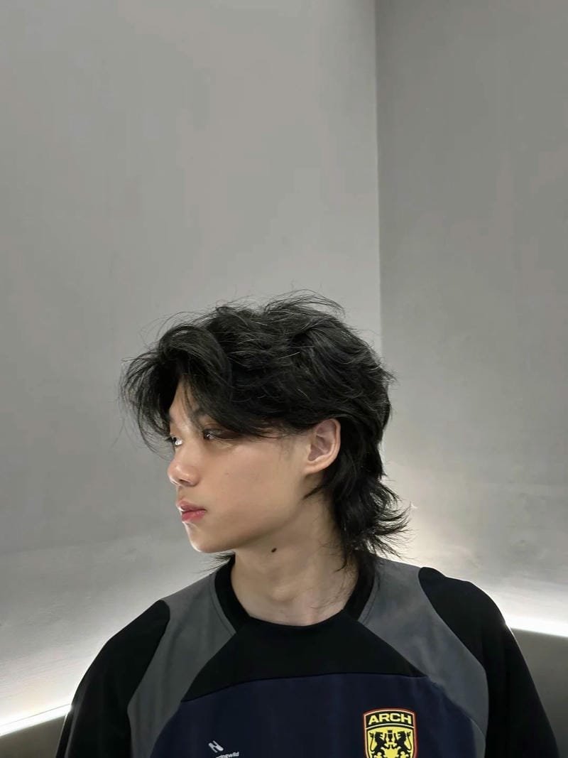 cắt layer mullet nam uốn