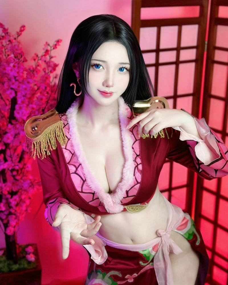 cosplay boa hancock khoe ngực khủng