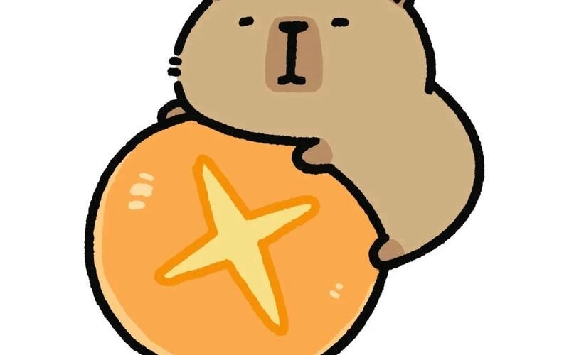 hình ảnh capybara cute tô màu