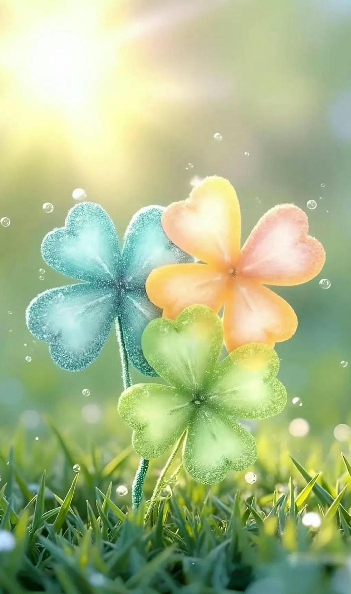 hình ảnh cỏ may mắn