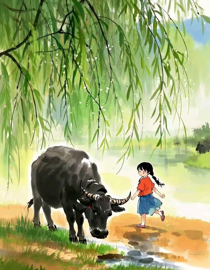 hình ảnh con trâu vẽ