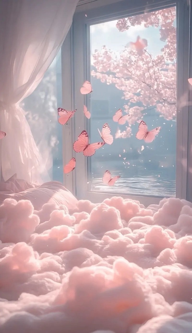 hình nền điện thoại cute màu hồng