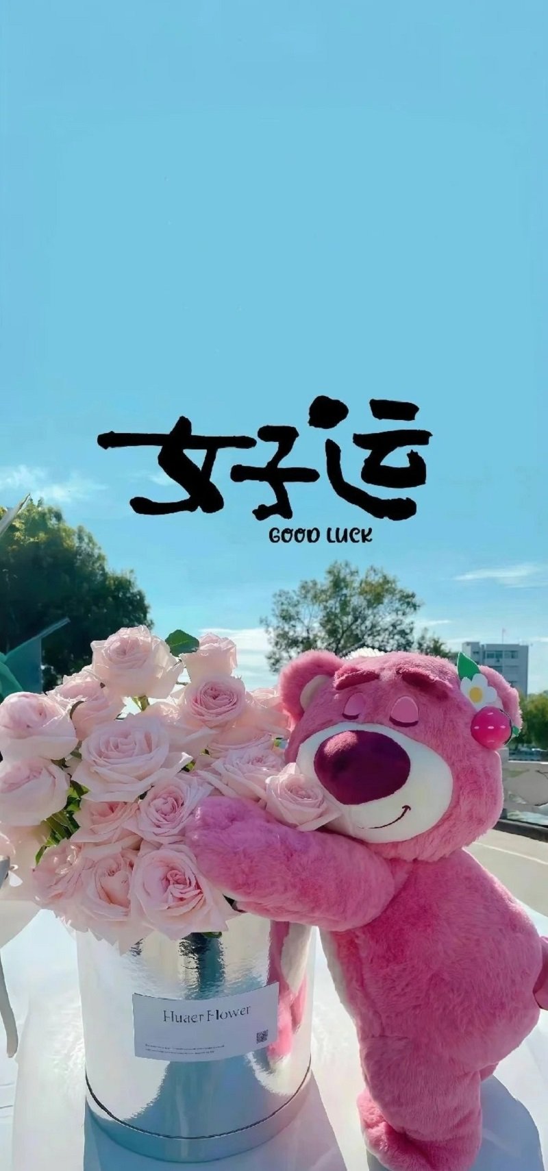 hình nền gấu dâu cute