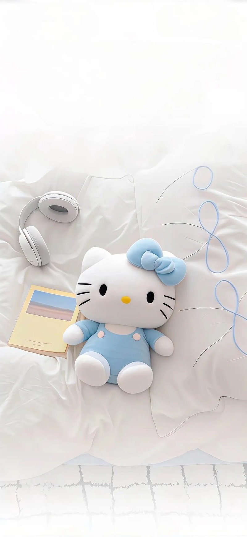 hình nền hello kitty màu trắng