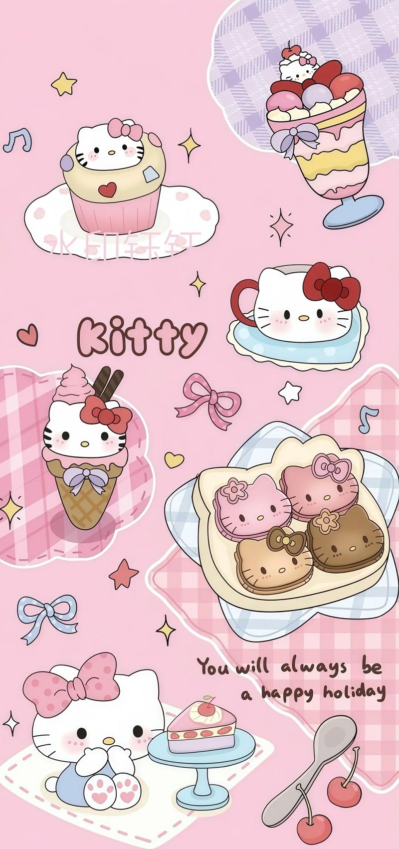 hình nền máy tính hello kitty