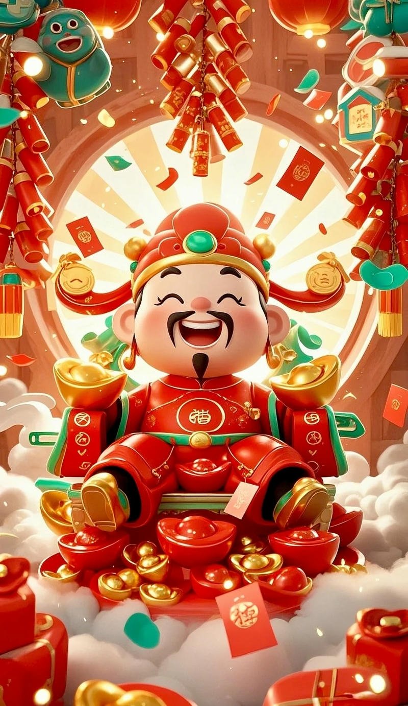 hình nền mèo thần tài 3d