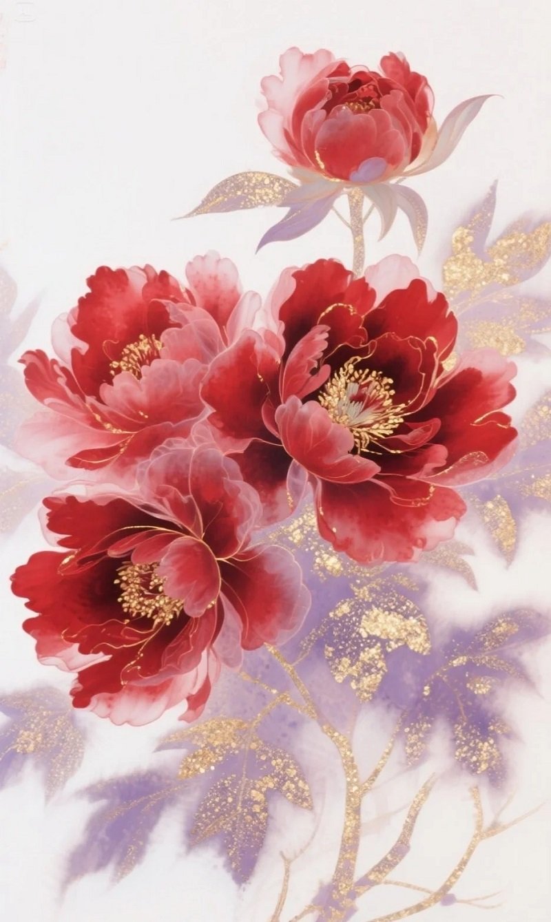 hoa mẫu đơn đỏ hình nền