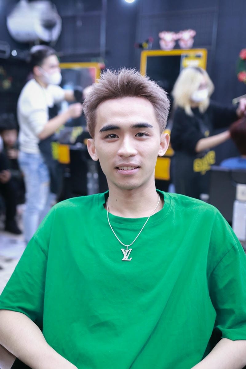 kiểu tóc ivy league nhuộm