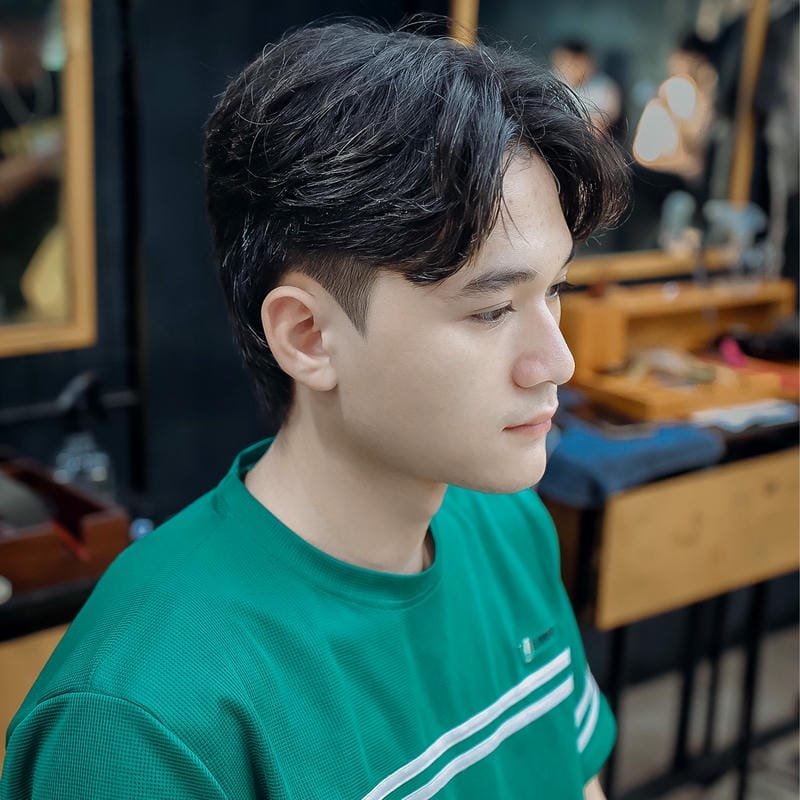 middle part uốn ruffled
