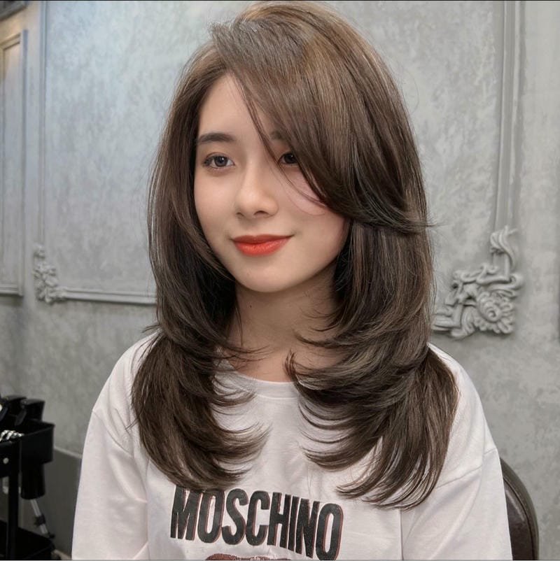 mullet dài nữ
