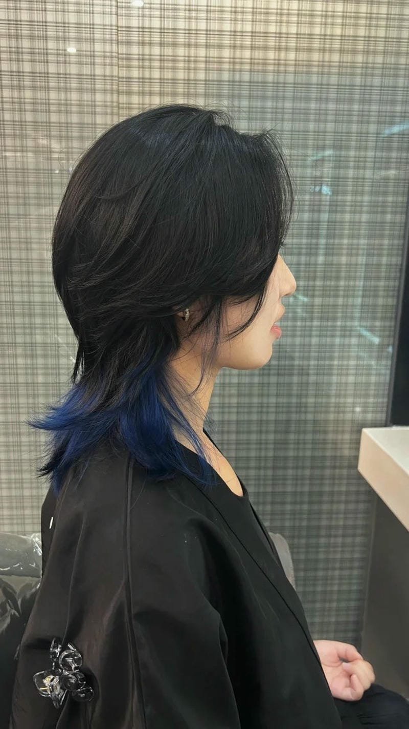 mullet layer nữ mặt dài