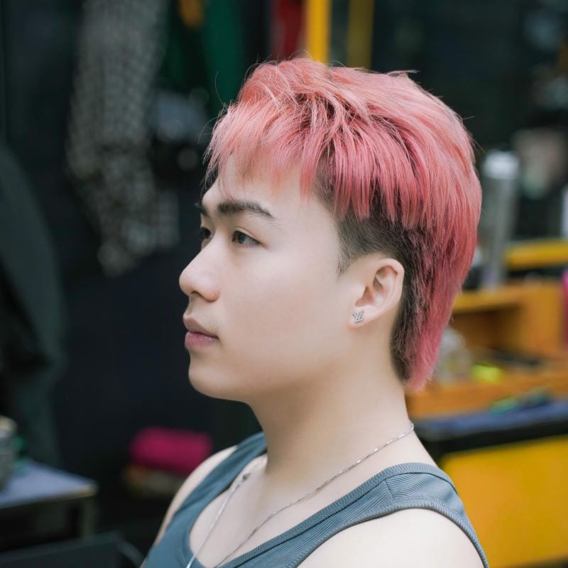 mullet nam nhuộm