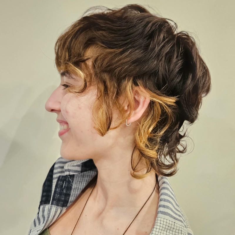 mullet ngắn nữ