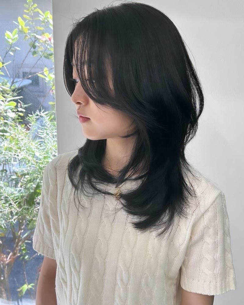 mullet nữ ngắn
