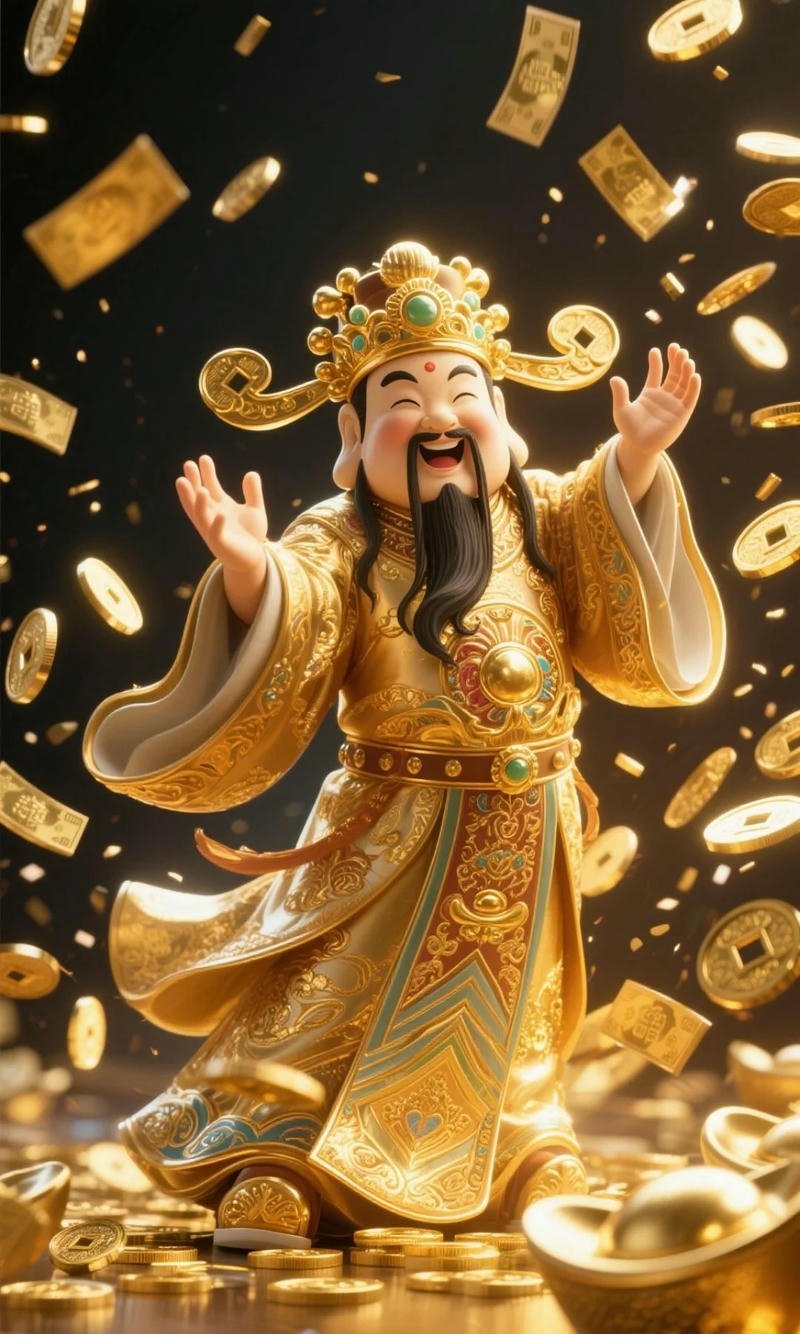 thần tài may mắn hình nền