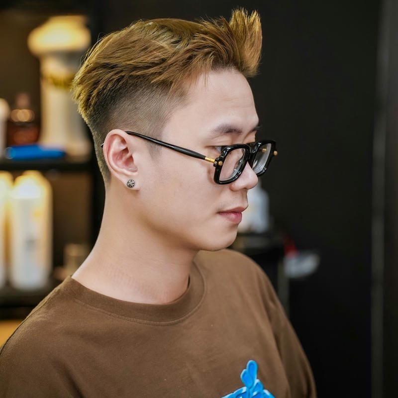 tóc ivy league nhuộm hạt dẻ