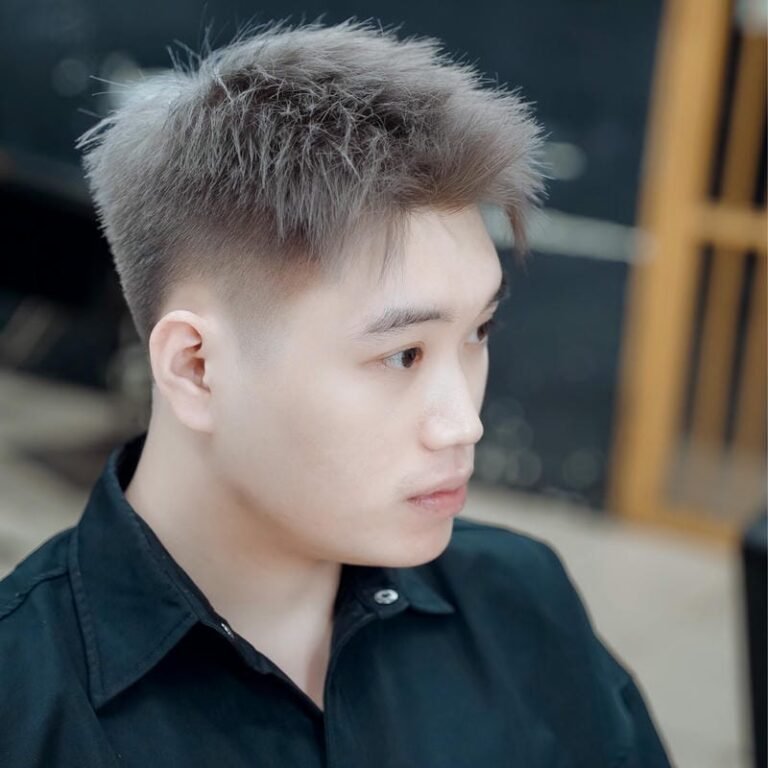 tóc ivy league nhuộm nâu khói