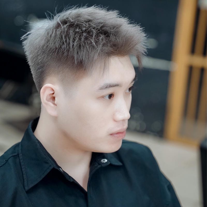 tóc ivy league nhuộm nâu khói