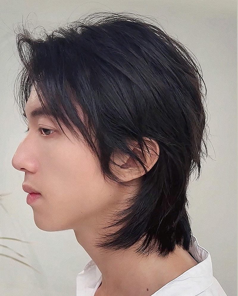 tóc mullet layer nam dài