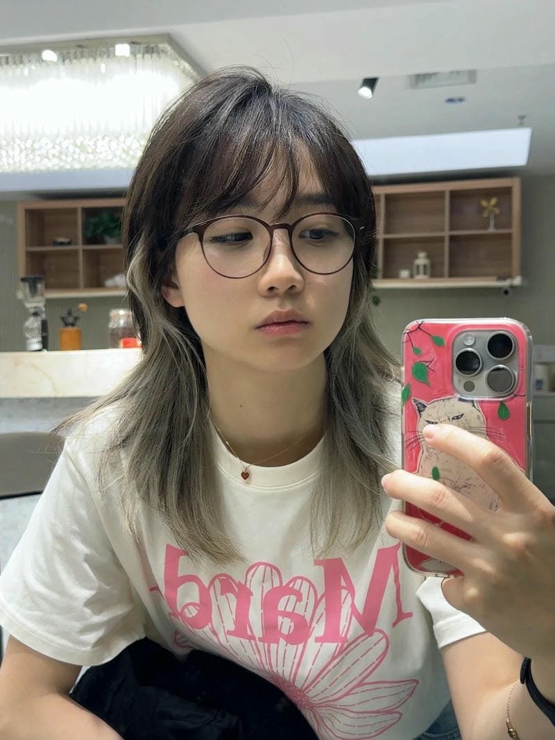 tóc mullet layer nữ mặt tròn