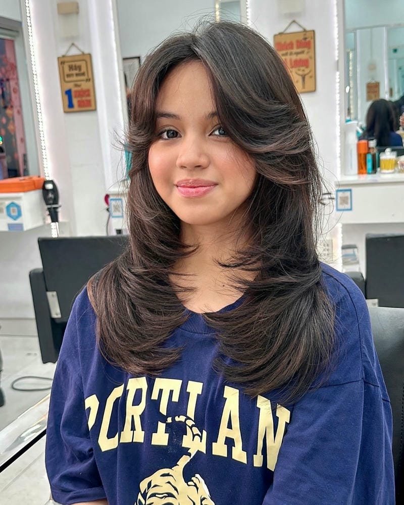 tóc mullet layer nữ ngắn