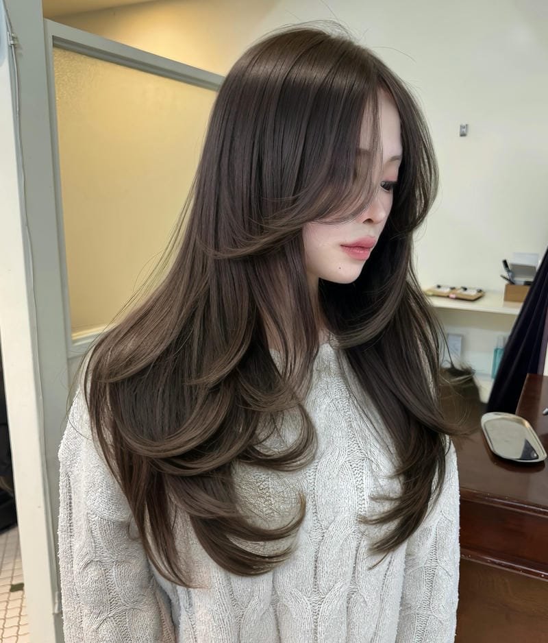 tóc mullet nữ dài