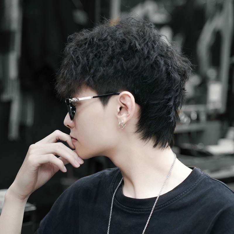 tóc mullet xù