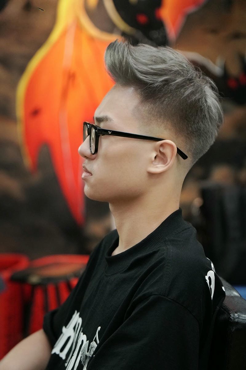 tóc short quiff không vuốt