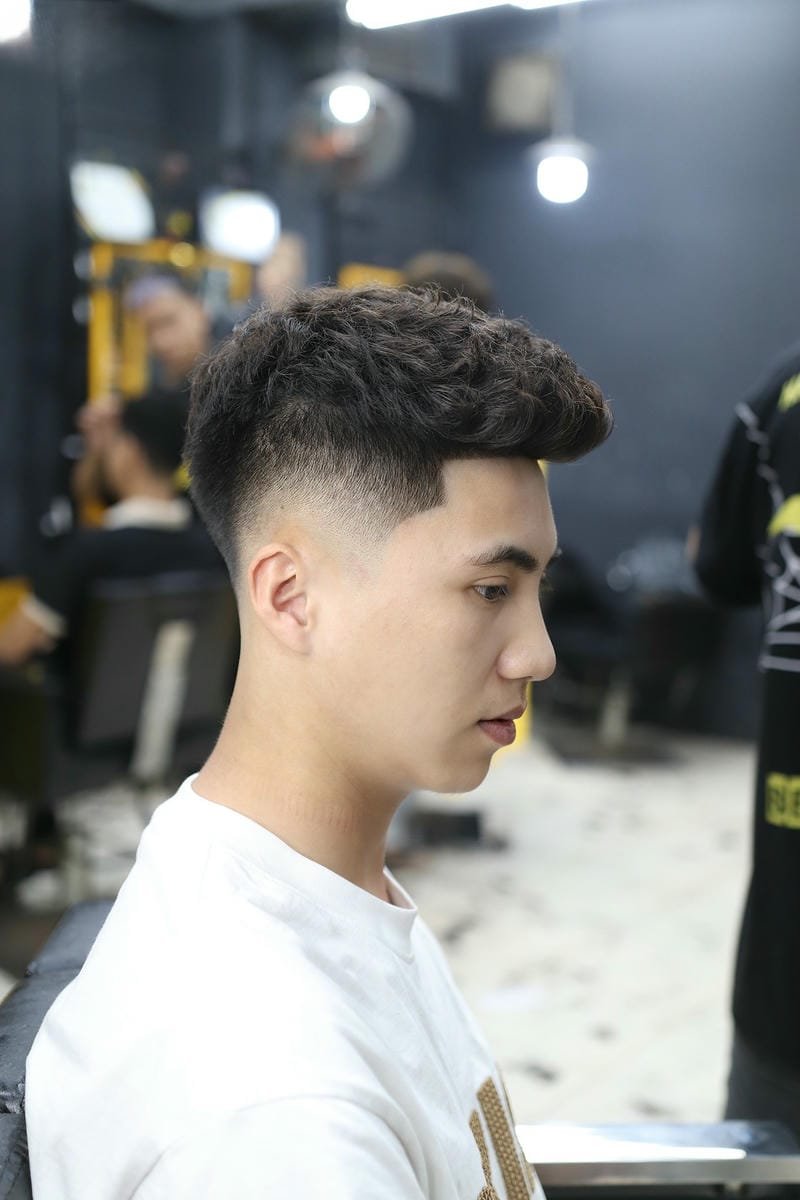 tóc short quiff ngắn không vuốt